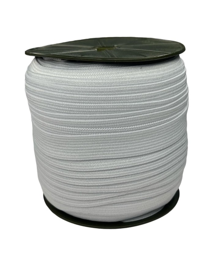 Elástico Sencillo 15mm  rollo de 50 Yardas para Proyectos de Confección su ancho de 15 mm asegura un ajuste cómodo y flexible.