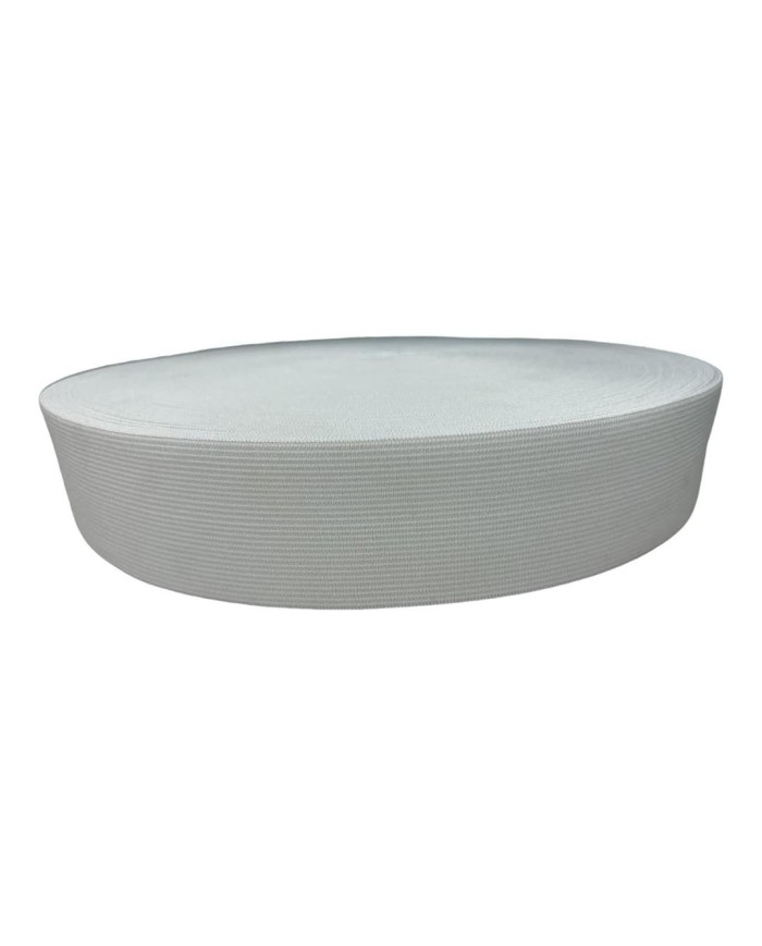 Elástico Sencillo 50mm  50 Yardas es ideal para confeccionar prendas dando elasticidad y un soporte extra.