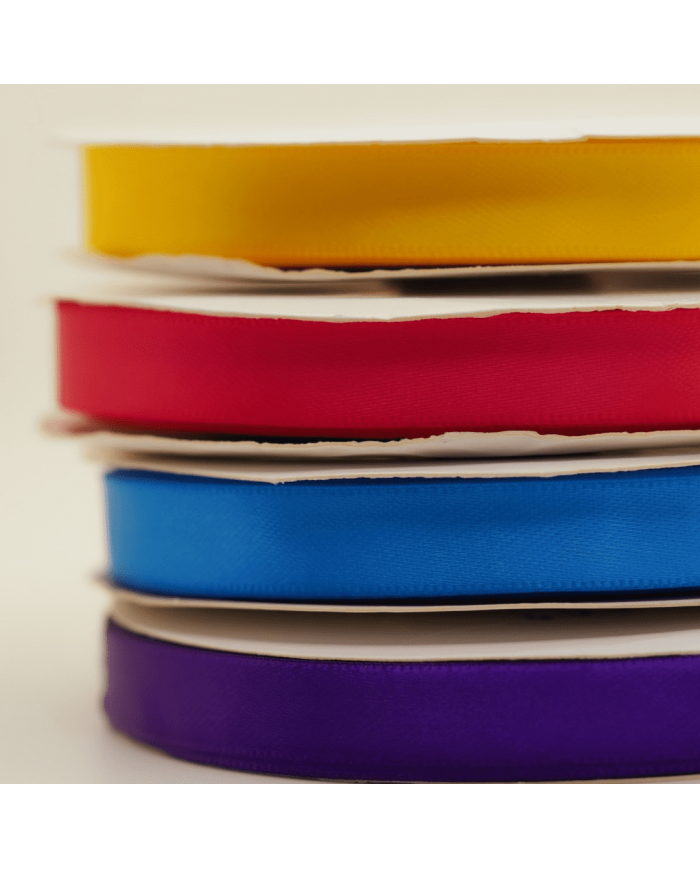 Cinta Raso Numero 3 de colores tricolores, Amarillo, azul y rojo